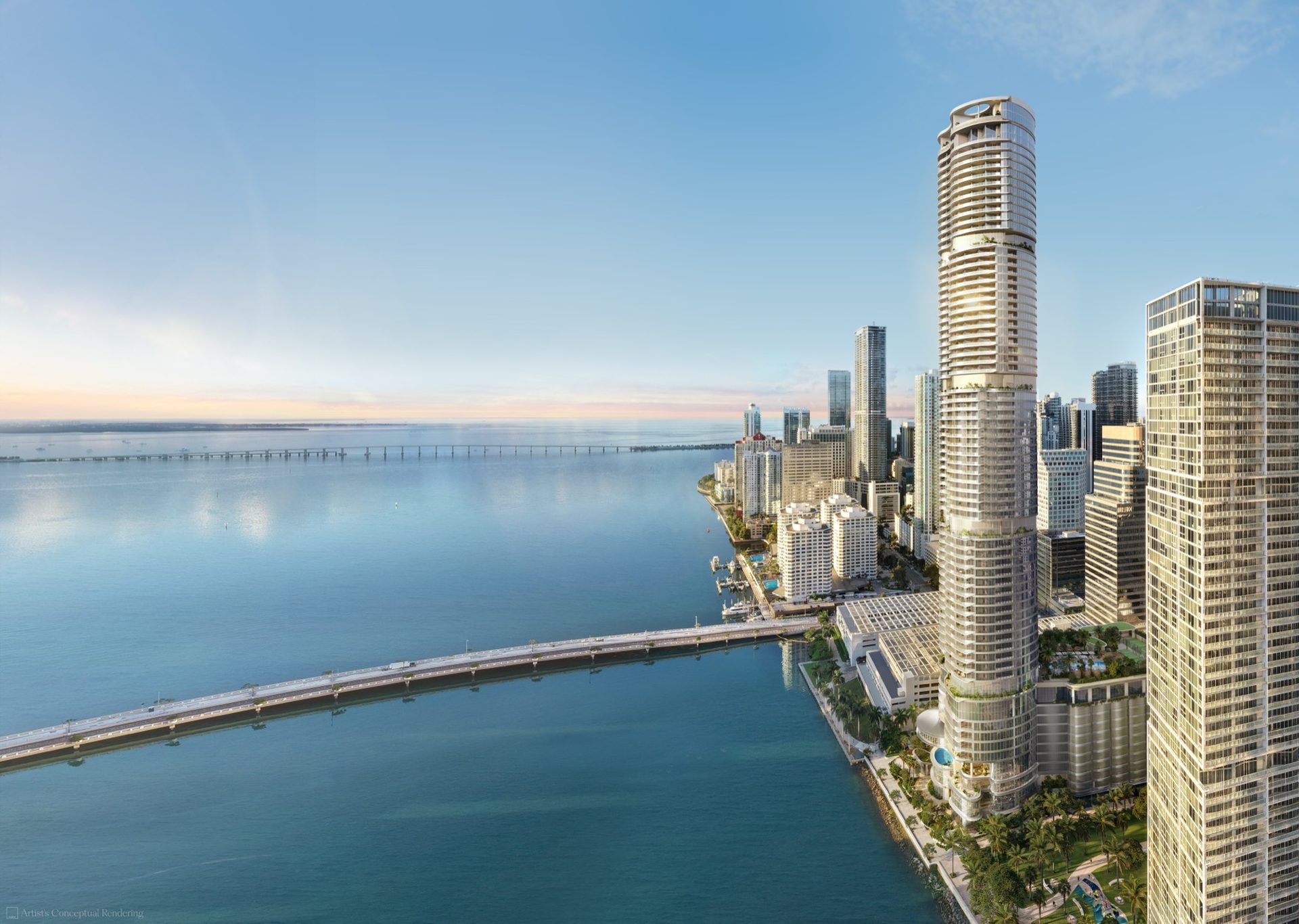 Padel court and owners lounge at 619 Brickell