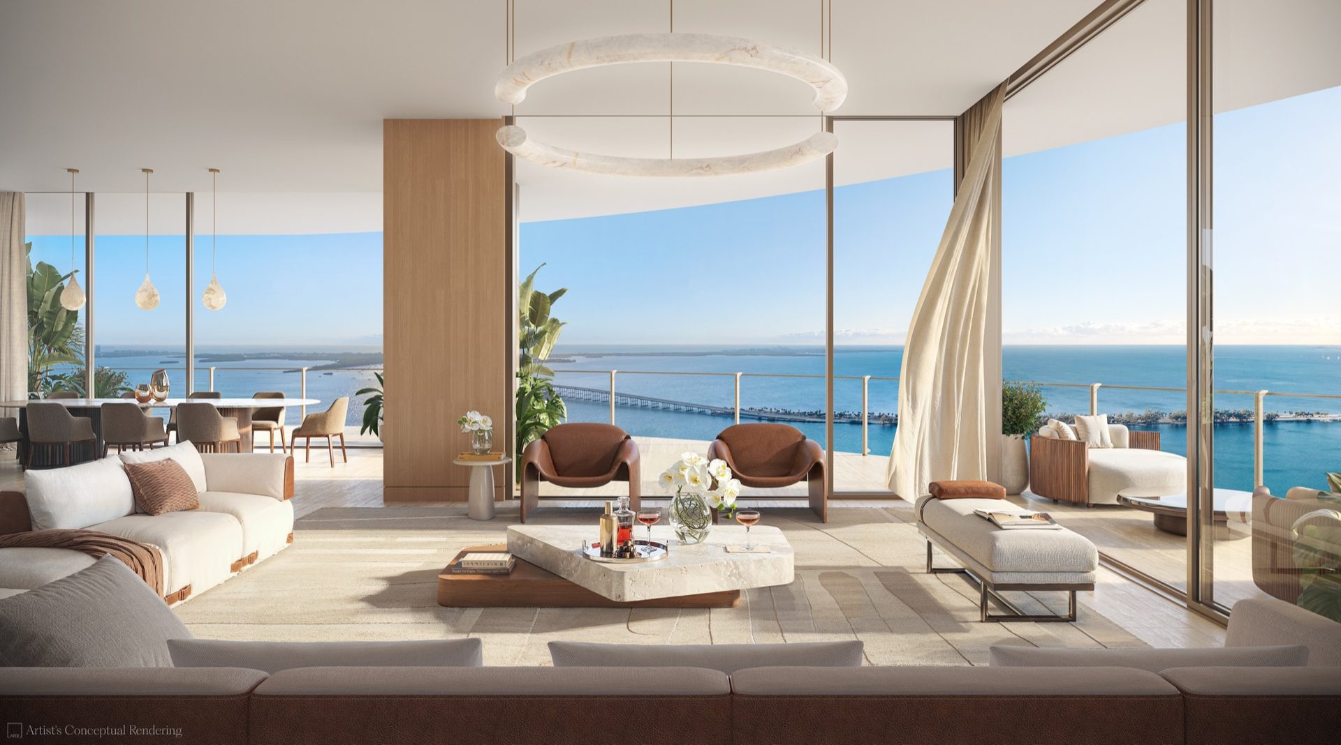 Luxury residence interior at 619 Brickell by Nobu, designed by Studio Munge