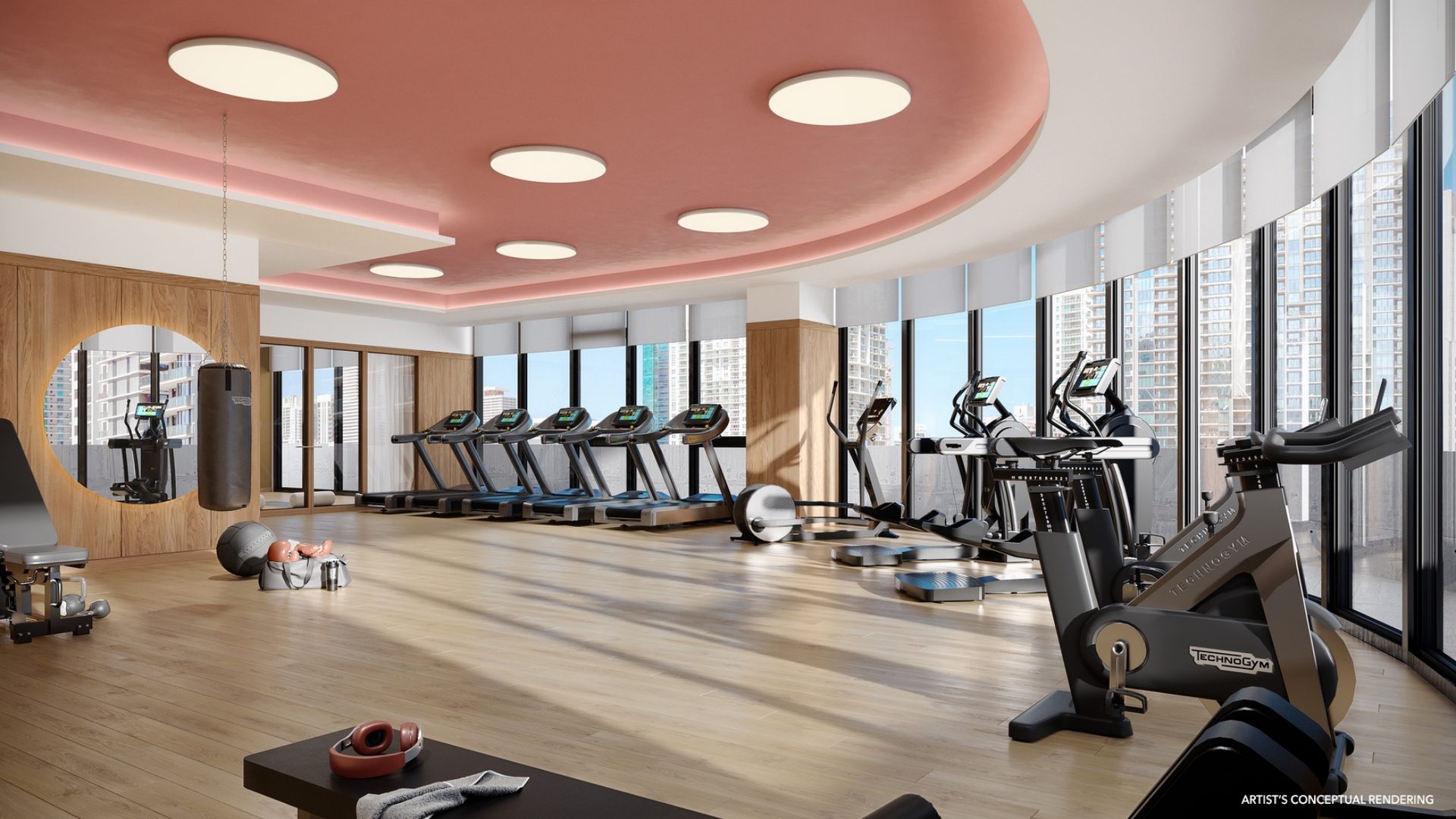 Fitness center at The Standard Residences