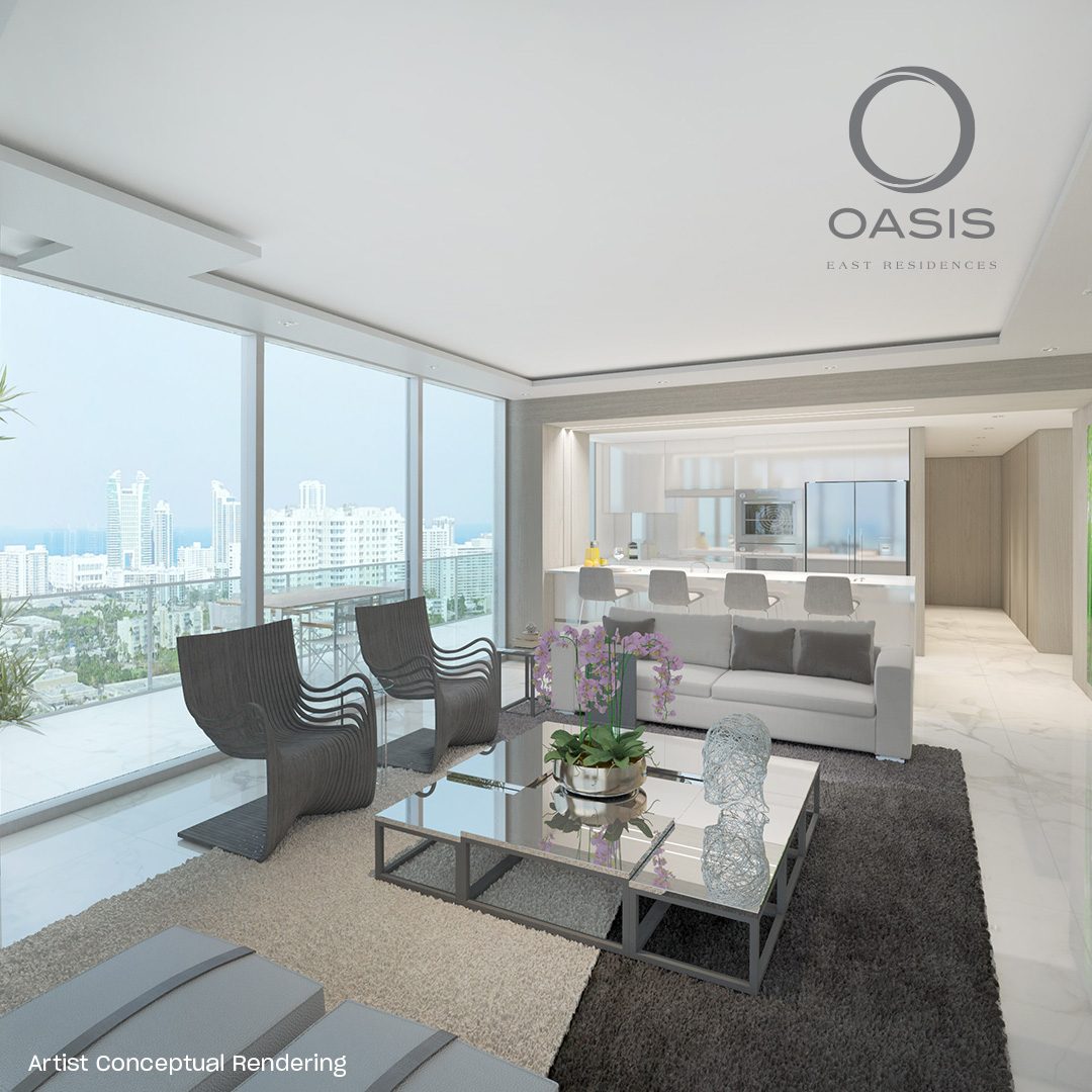 Oasis Hallandale aerial view