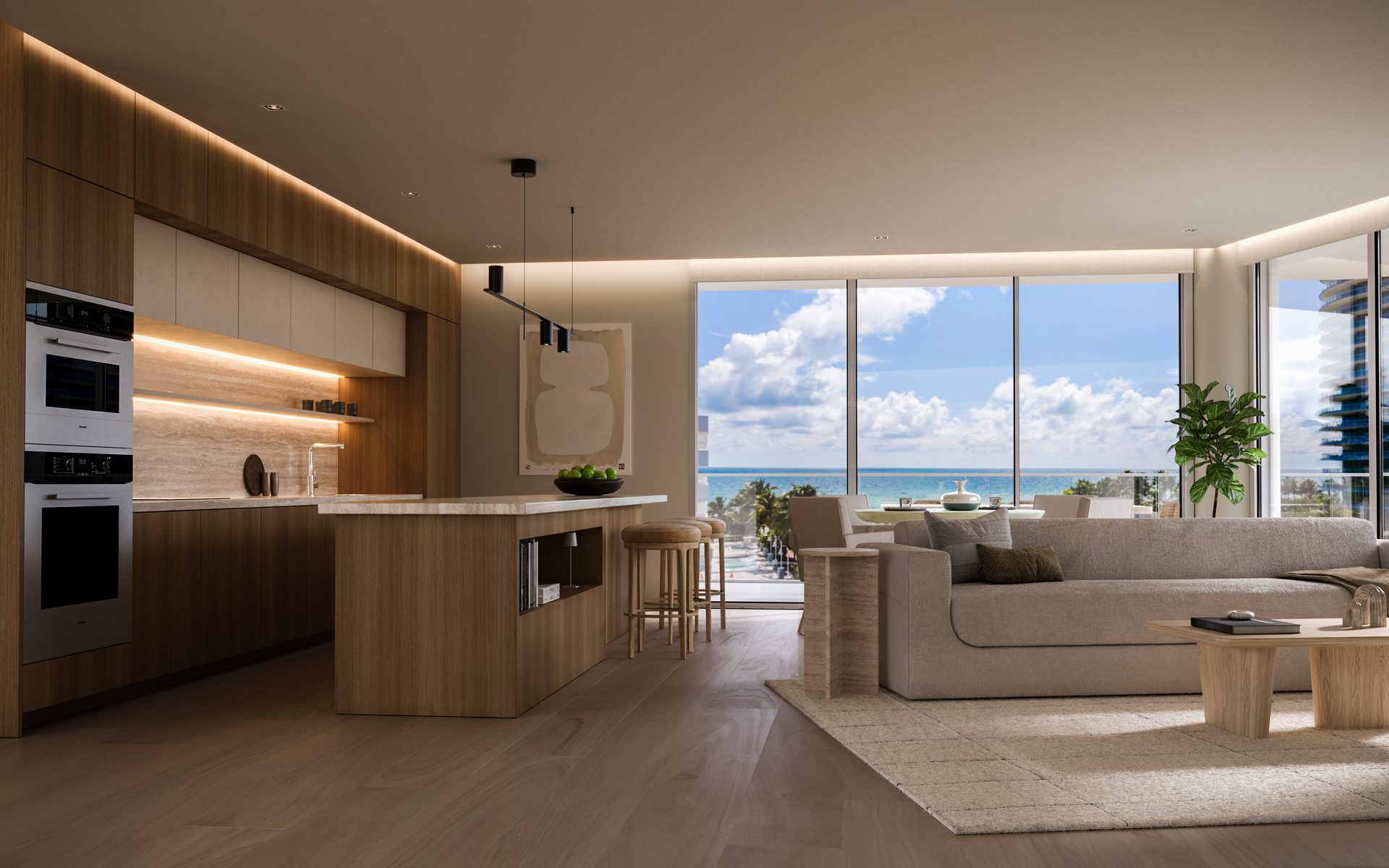 Surf Row kitchen with Miele appliances