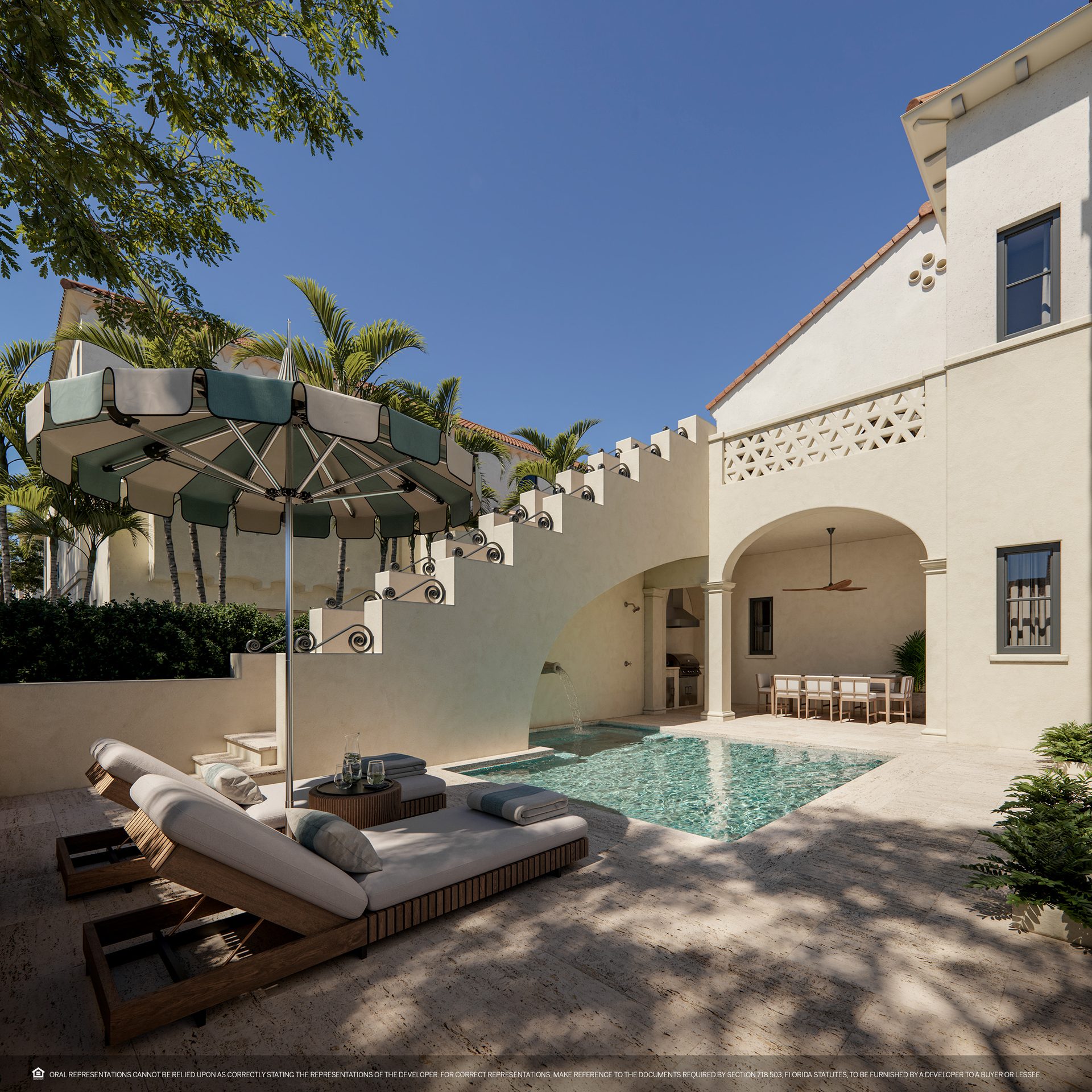 Village pool loggia