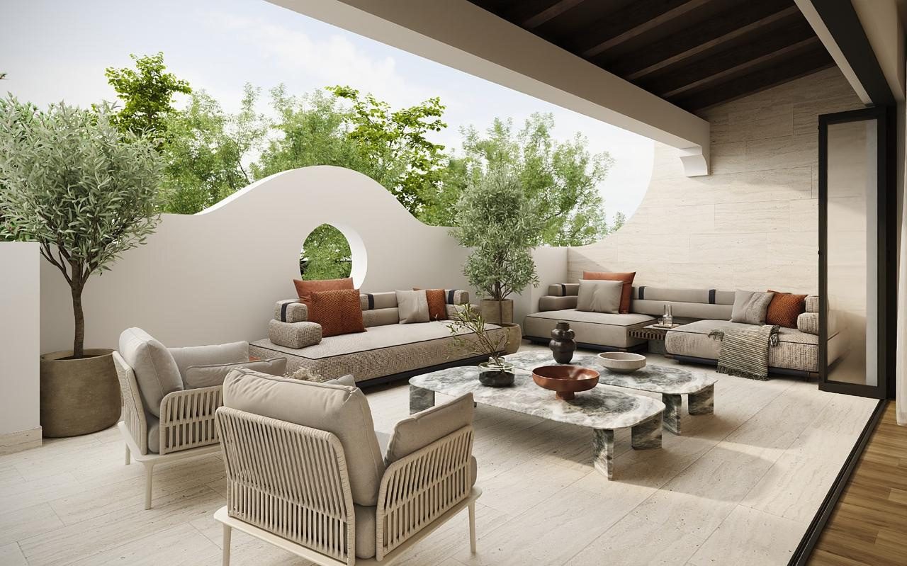 Village terrace