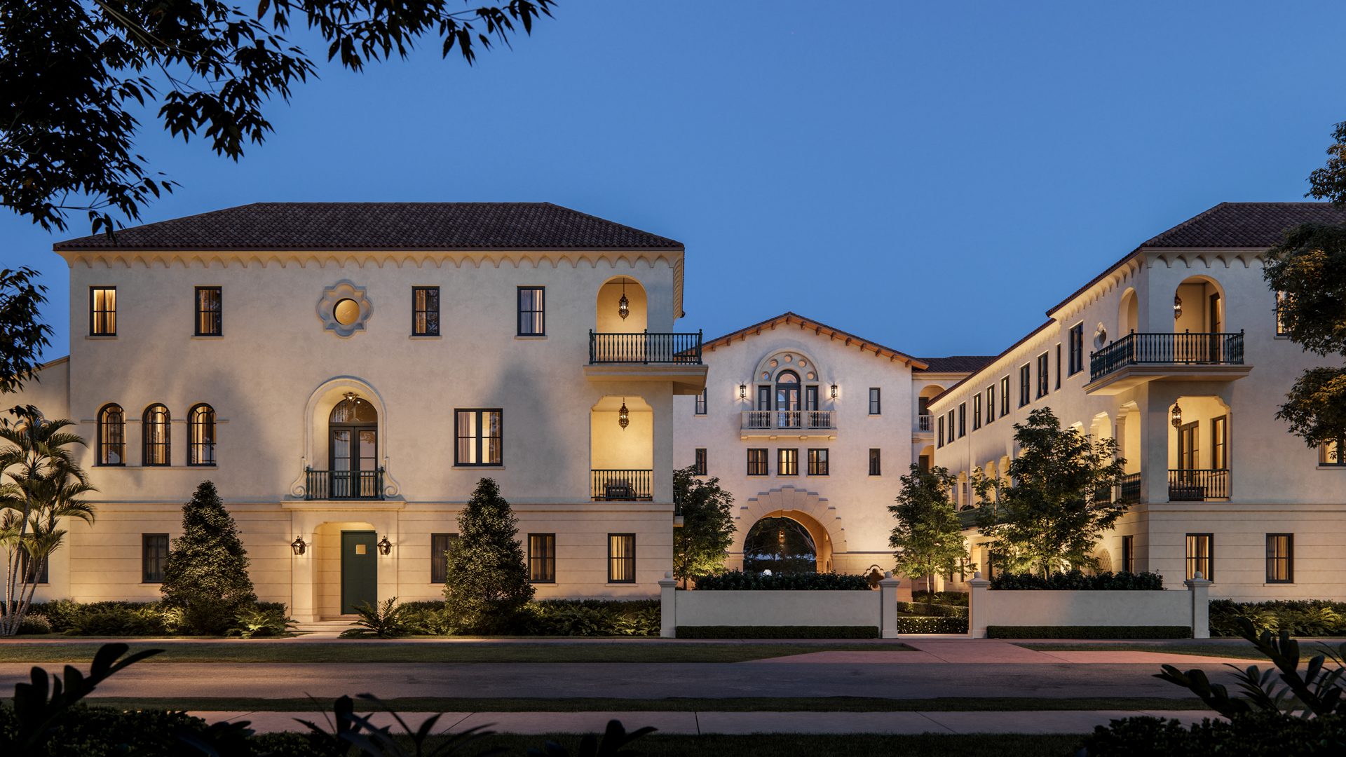Village townhome evening